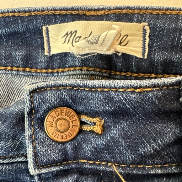 Madewell Women's Jeans Curvy High-Rise Skinny Raw Hem‎ Size 30 Denim Blue - Picture 3 of 5